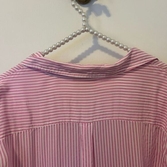 Anthropologie Maeve Zadie small Striped Button Down Top Lightweight Popover Shir - Picture 9 of 13